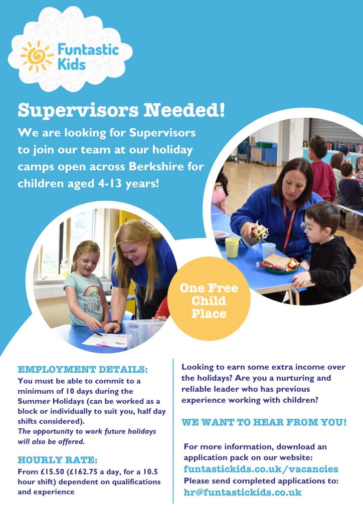 Holiday Camp Supervisors Flyer