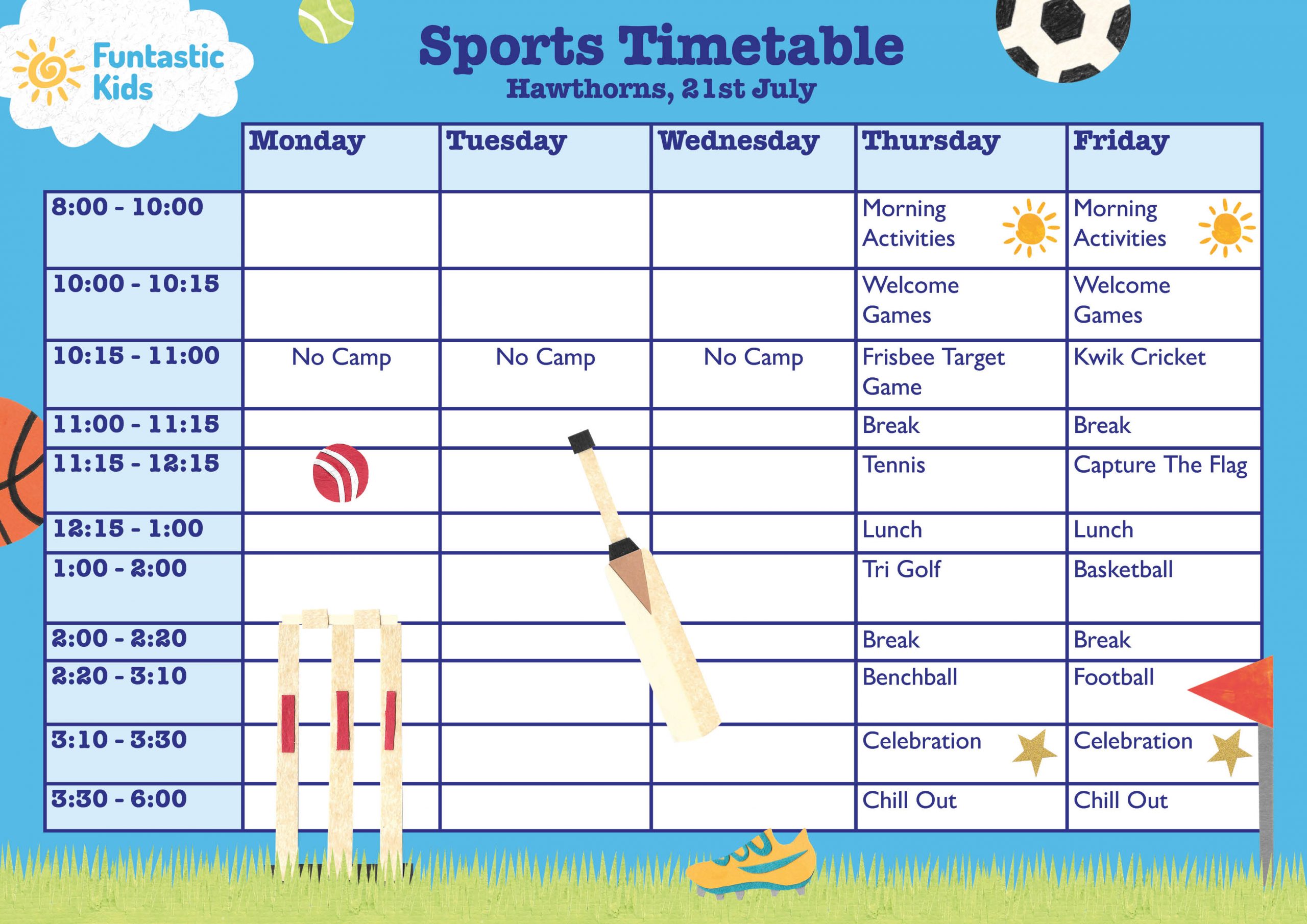 Sports-Timetable-Week-21st-July-5 Summer Sports Timetable