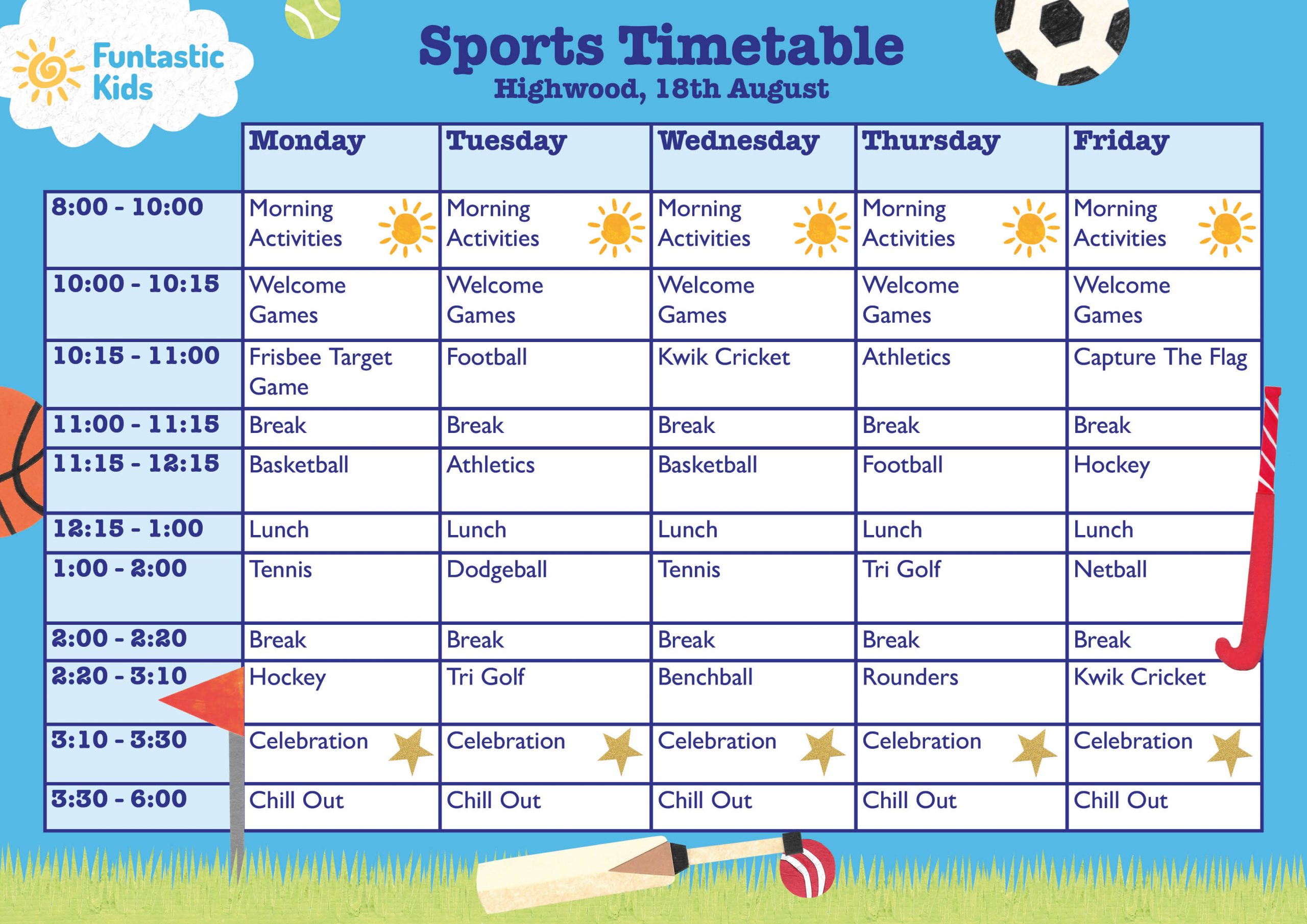 Sports-Timetable-Week-18th-Aug-5 Summer Sports Timetable