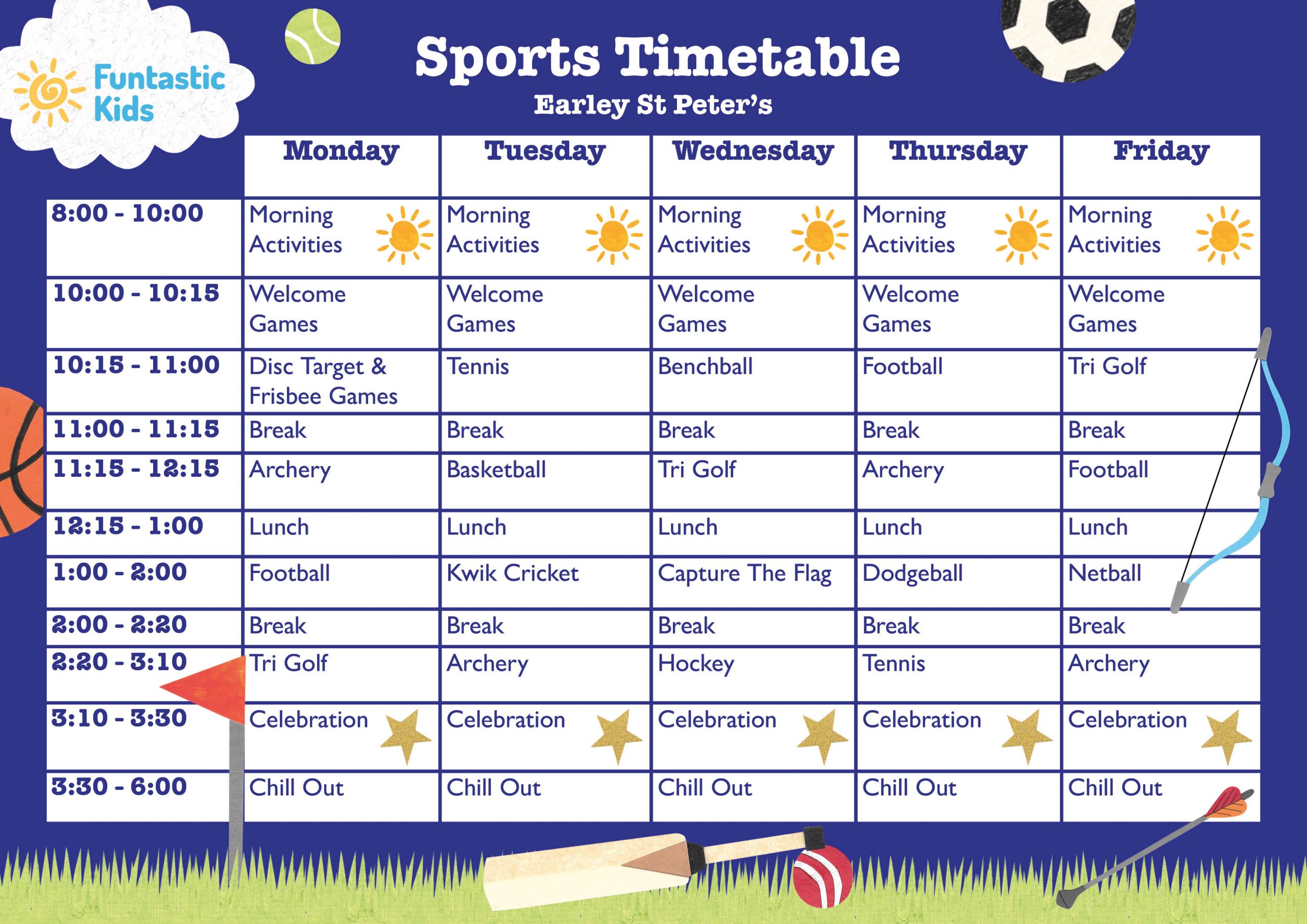 October Sports Timetable