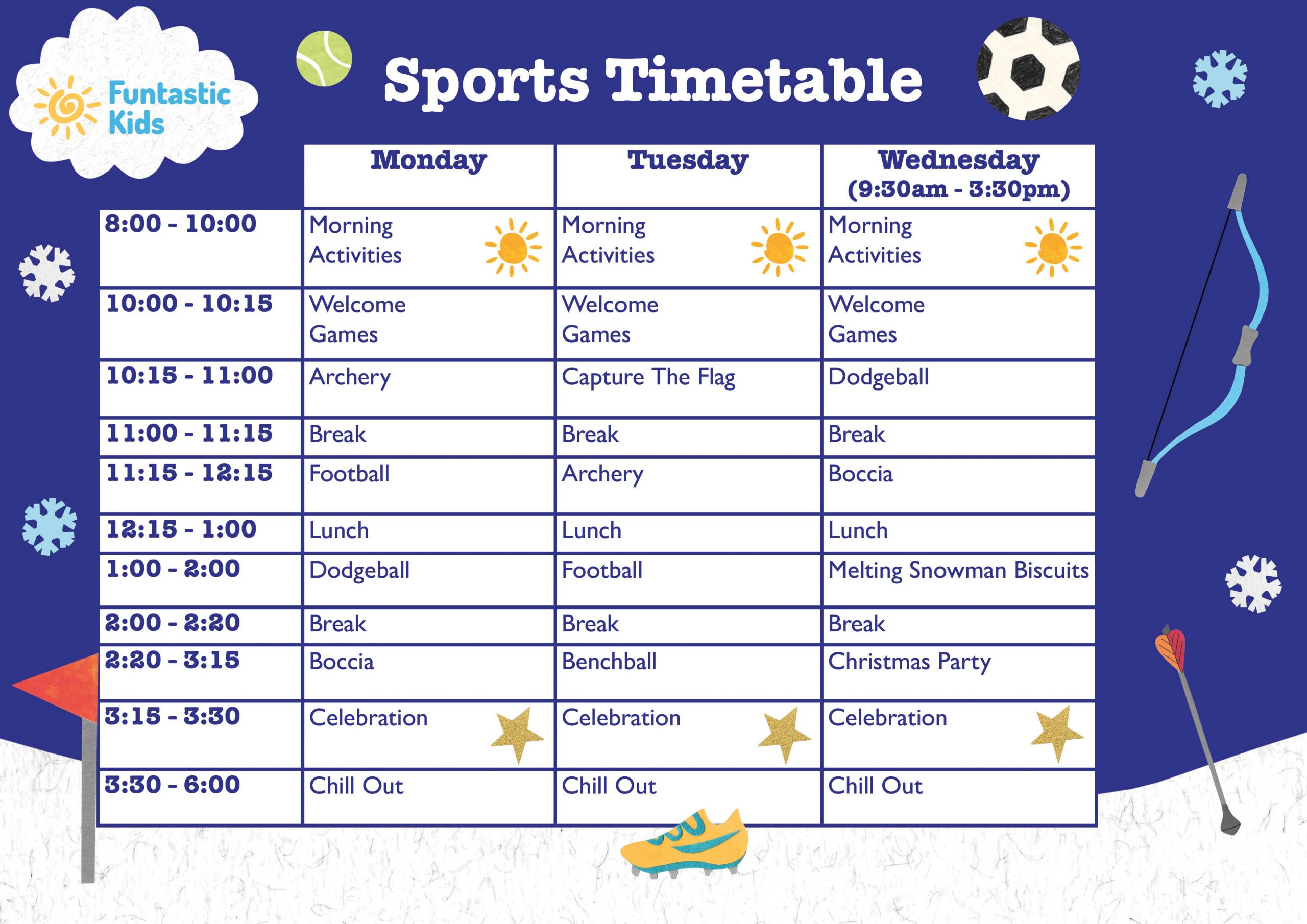 Sports Timetable Christmas 2025 Emmbrook Christmas Sports Timetable
