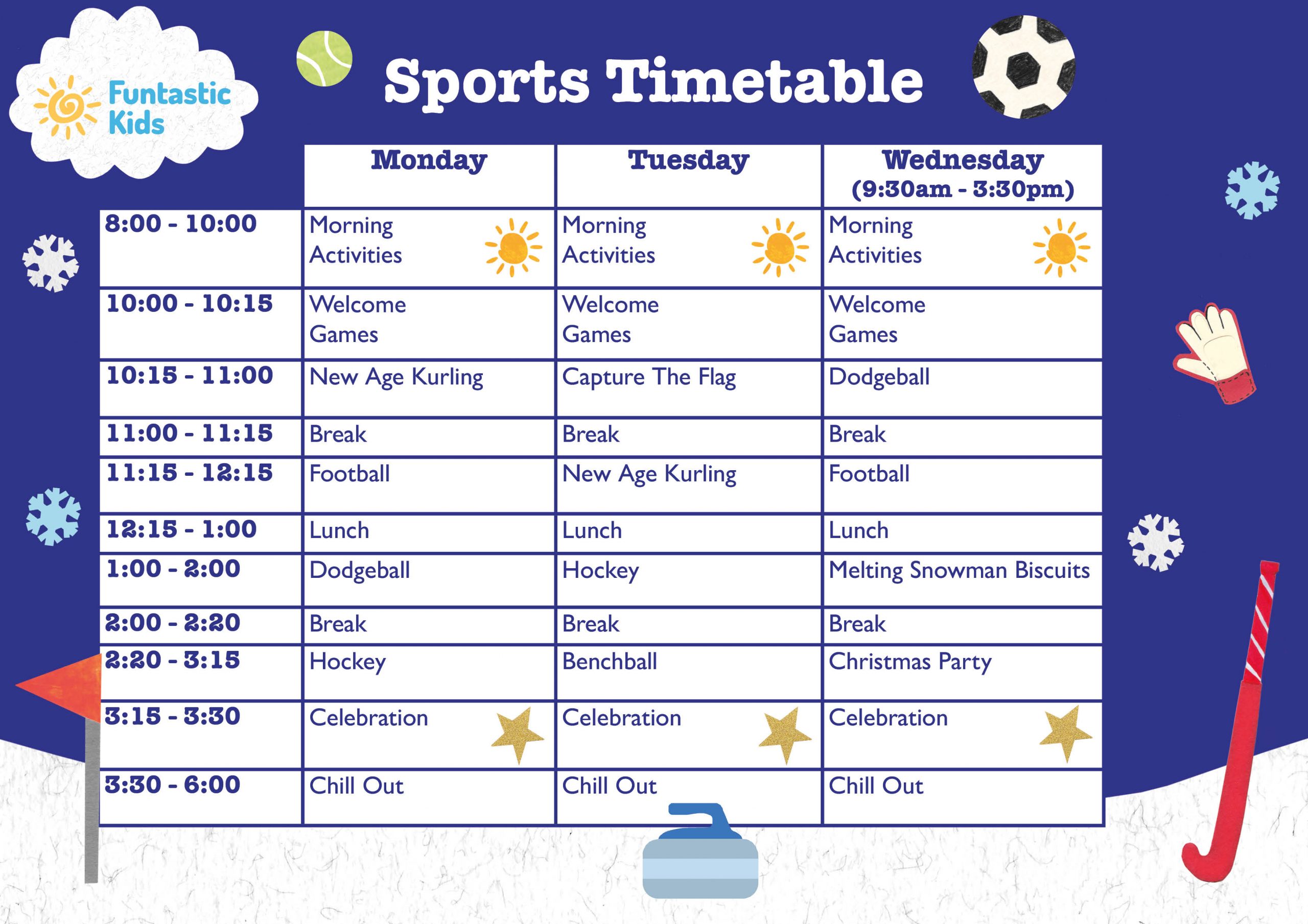 Sports Timetable Christmas 2025 Alder Grove Christmas Sports Timetable
