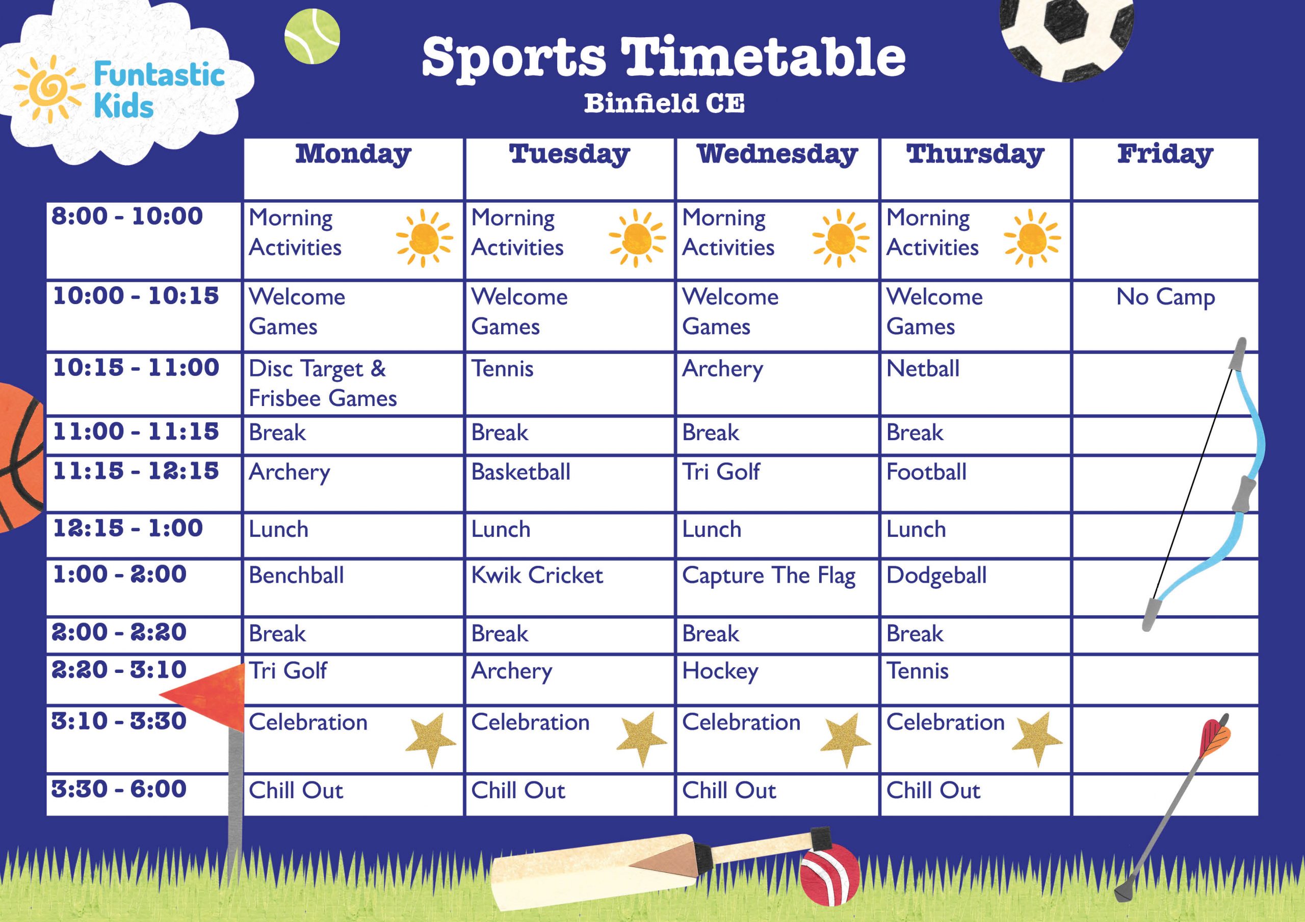 February Sports Timetable Binfield CE February Sports Timetable