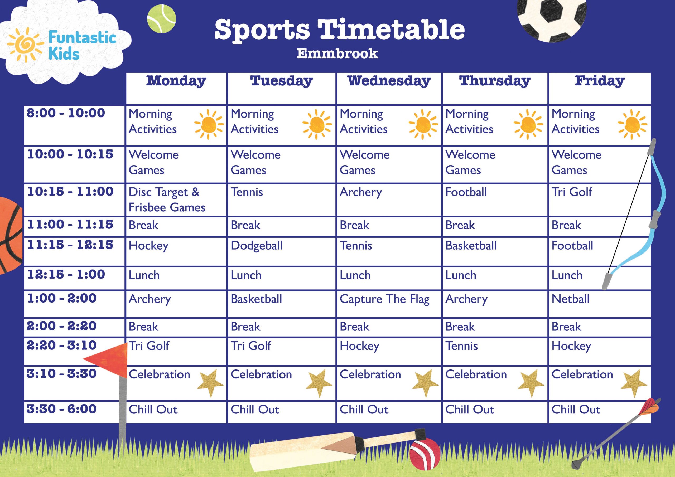 February Sports Timetable Emmbrook February Sports Timetable