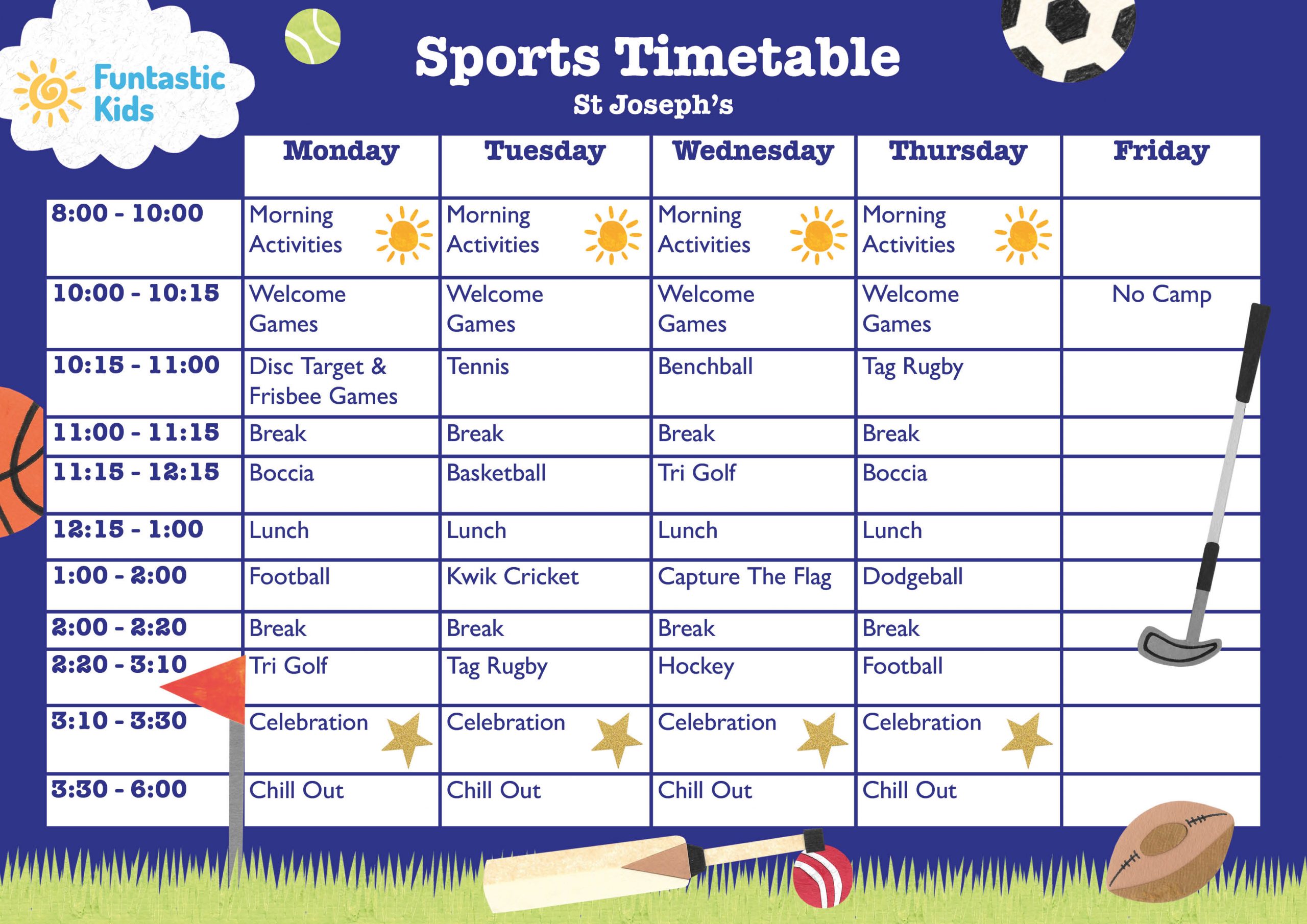 February Sports Timetable St Joseph's February Sports Timetable